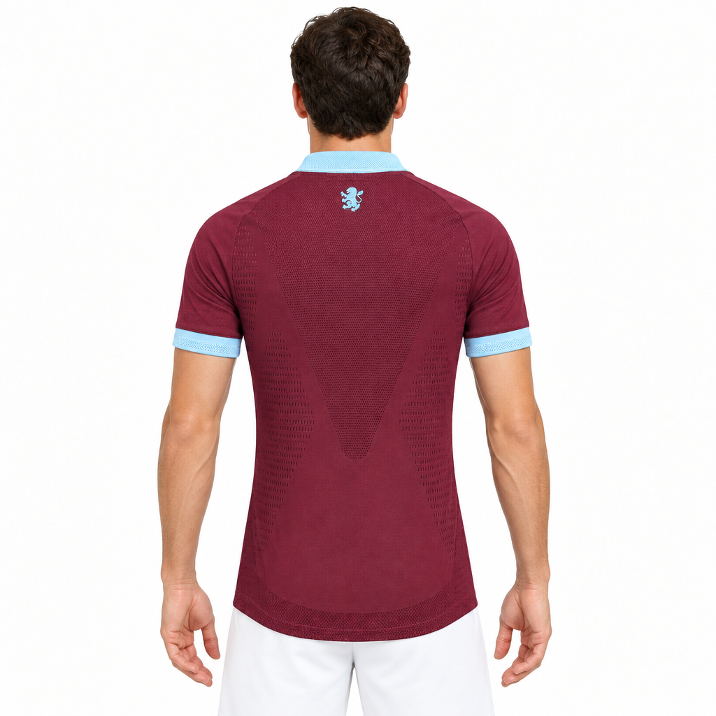 Camisa Aston Villa Home 26/27 Jogador Masculina Vinho e Azul Claro - modelo costas