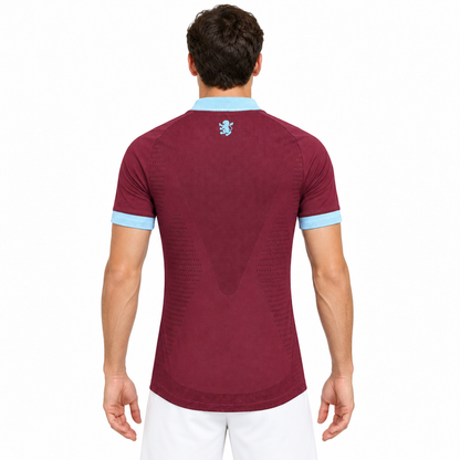 Camisa Aston Villa Home 26/27 Jogador Masculina Vinho e Azul Claro - modelo costas
