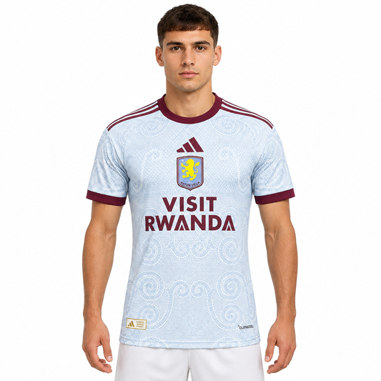 Camisa Aston Villa Third 26/27 Jogador Masculina Azul Claro - modelo frente