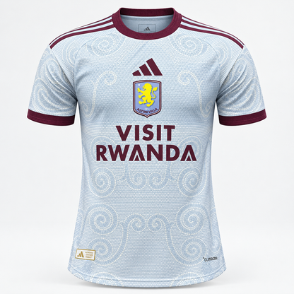 Camisa Aston Villa Third 26/27 Jogador Masculina Azul Claro - camisa frente