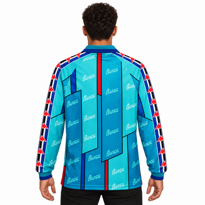 Camisa Barcelona Away 1995/97 Retrô Masculina Manga Longa - Imagem 2