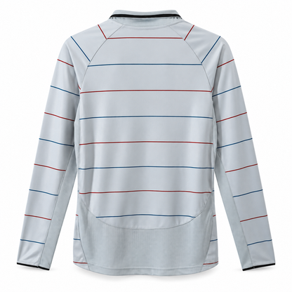 Camisa Barcelona Away 2002/03 Retrô Masculina Manga Longa - Imagem 4