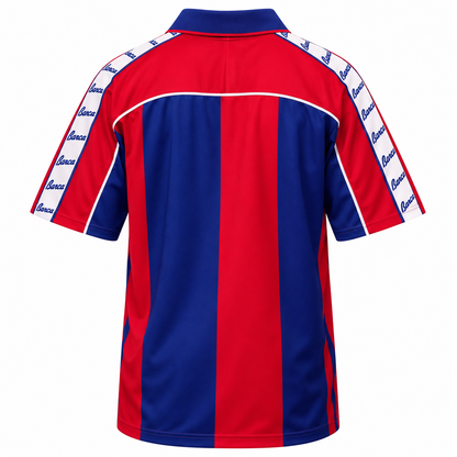 Camisa Barcelona Home 1992/95 Retrô Masculina - Azul e Vermelha — camisa de costas