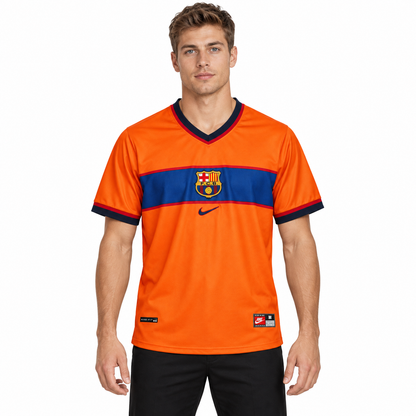 Camisa Barcelona Home 1998/99 Retrô Masculina - Azul e Grená - Imagem 1