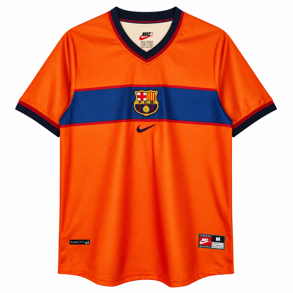 Camisa Barcelona Home 1998/99 Retrô Masculina - Azul e Grená - Imagem 3