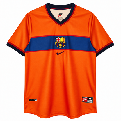 Camisa Barcelona Home 1998/99 Retrô Masculina - Azul e Grená - Imagem 3