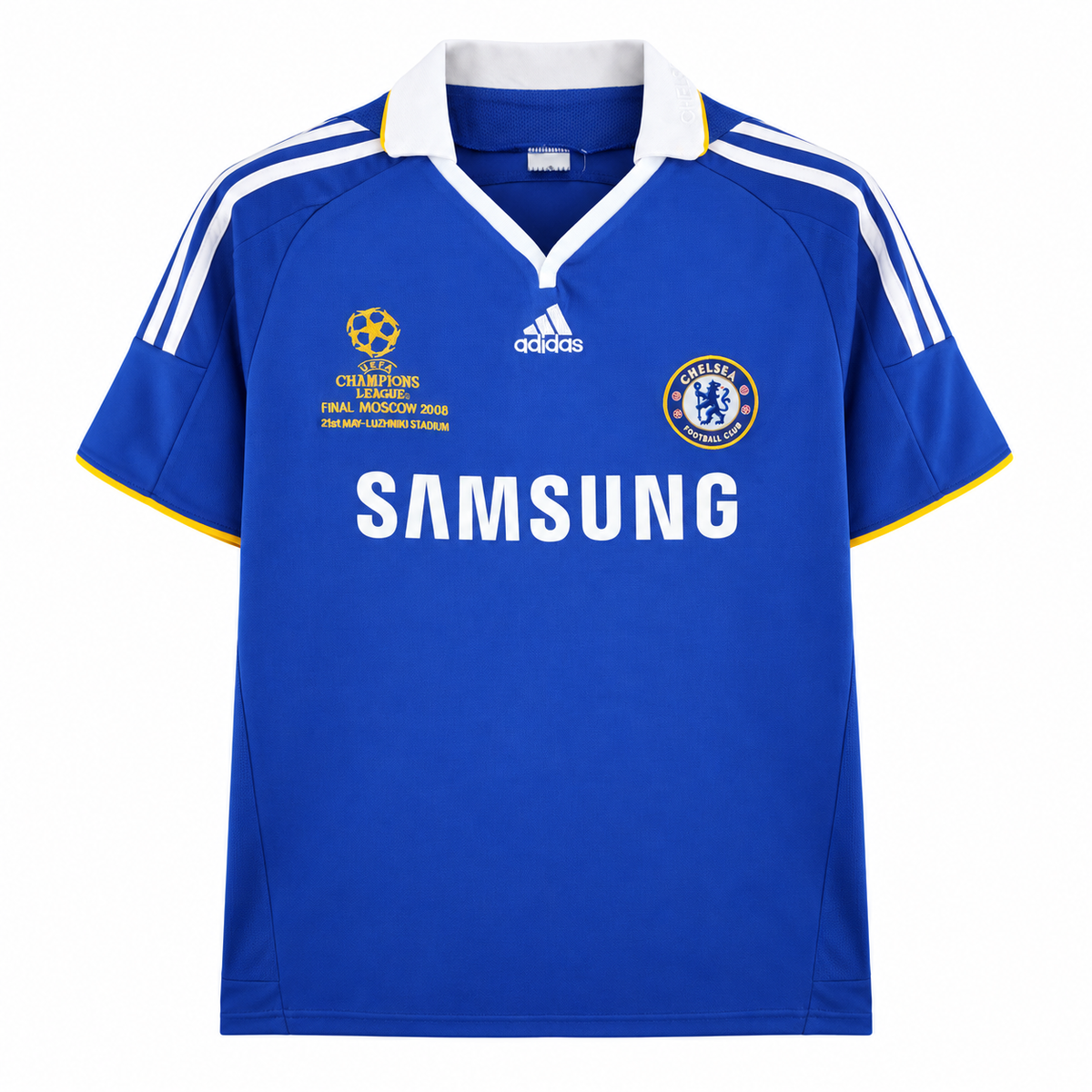 Camisa Chelsea Home 2007/08 Retrô Masculina Final da Champions - Azul