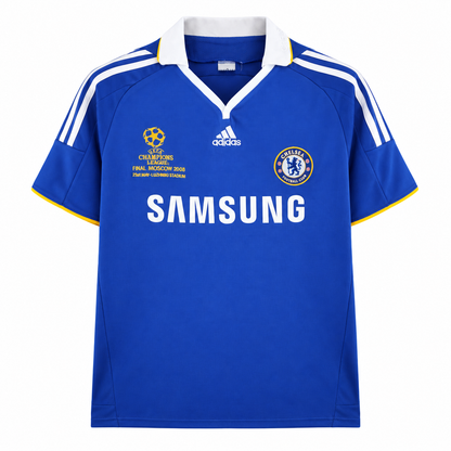 Camisa Chelsea Home 2007/08 Retrô Masculina Final da Champions - Azul
