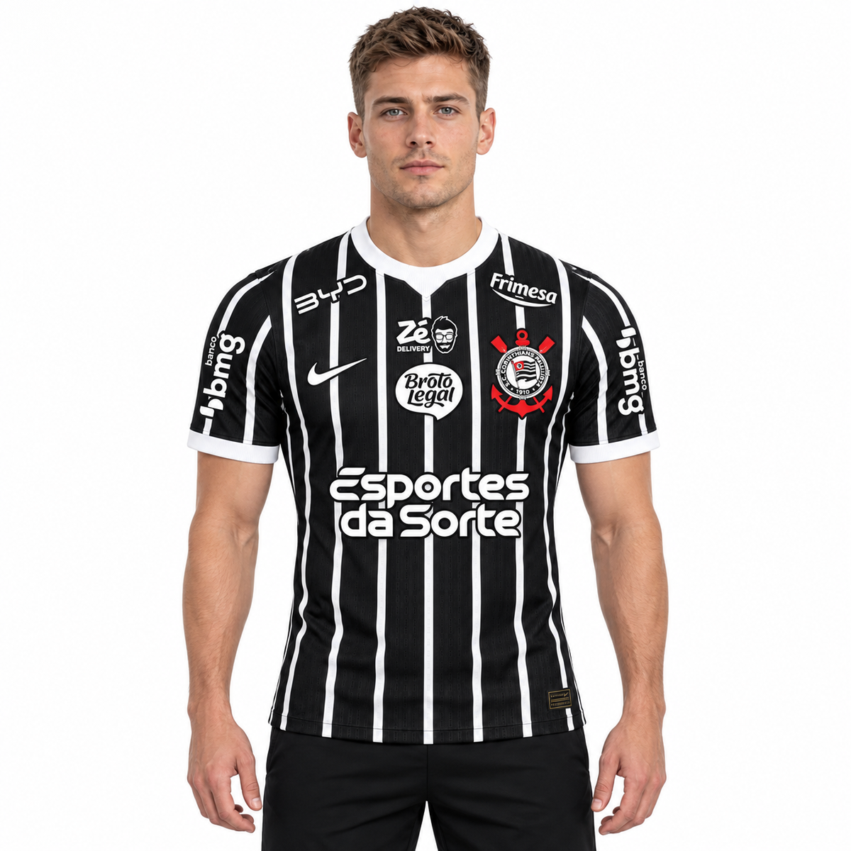 Camisa Corinthians Away 26/27 Jogador Masculina Com Patrocinios
