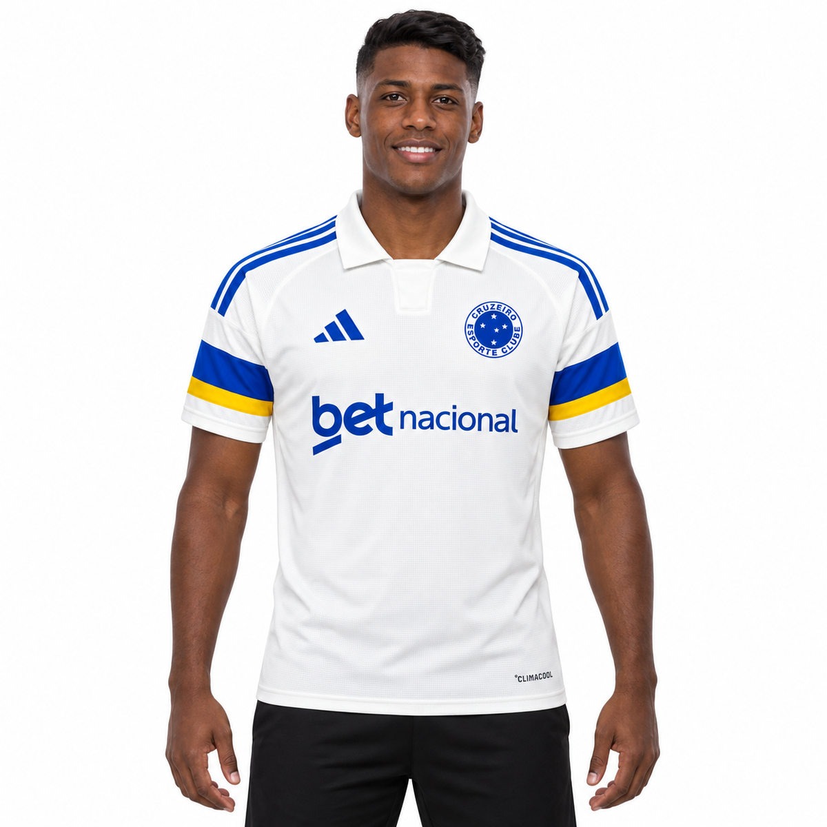 Camisa Cruzeiro Away 26/27 Torcedor Masculina - Branca — modelo de frente