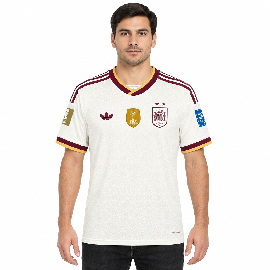 Camisa Espanha Away 26/27 Torcedor Masculina Com Patchs - frente