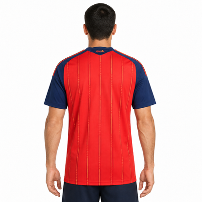 Camisa Espanha Home 26/27 Torcedor Masculina Com Patchs - costas