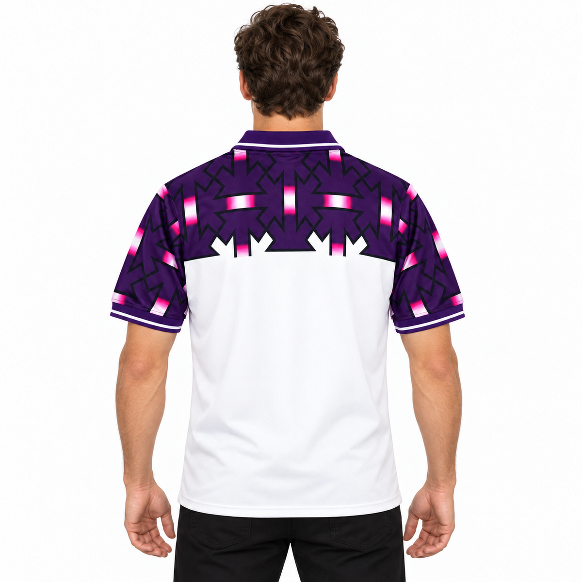 Camisa Fiorentina Away 1992/93 Retrô Masculina - Branca e Roxa - Imagem 2