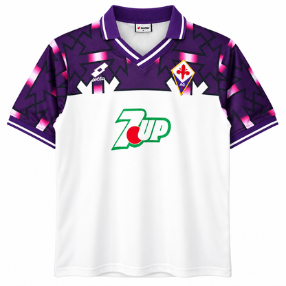 Camisa Fiorentina Away 1992/93 Retrô Masculina - Branca e Roxa - Imagem 3