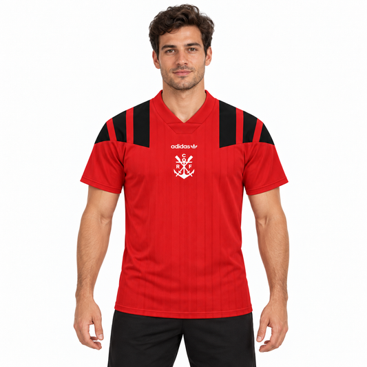 Camisa Flamengo 26/27 Retrô Masculina - Vermelha — modelo de frente