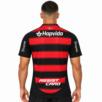 Camisa Flamengo Home 25/26 Jogador Masculina Com Patchs e Patrocinios Final da Libertadores - costas