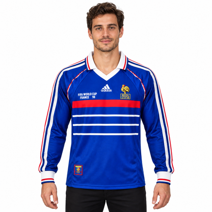 Camisa França Home 1998 Retrô Masculina Manga Longa - Imagem 1