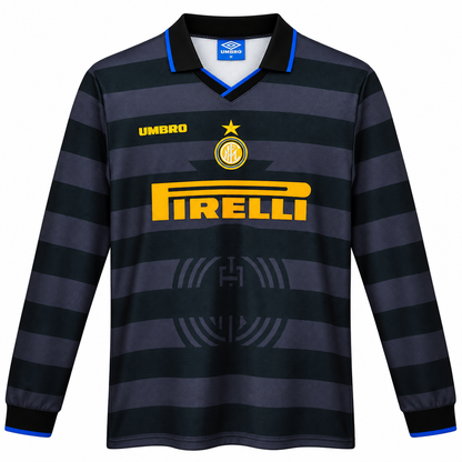 Camisa Inter de Milão Away 1997/98 Retrô Masculina Manga Longa - Imagem 3