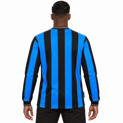 Camisa Inter de Milão Home 2009/10 Retrô Masculina Manga Longa Final da Champions - Imagem 2