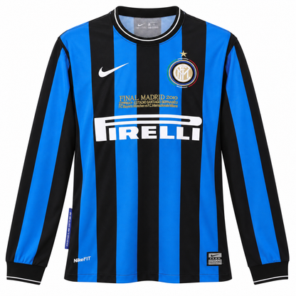 Camisa Inter de Milão Home 2009/10 Retrô Masculina Manga Longa Final da Champions - Imagem 3