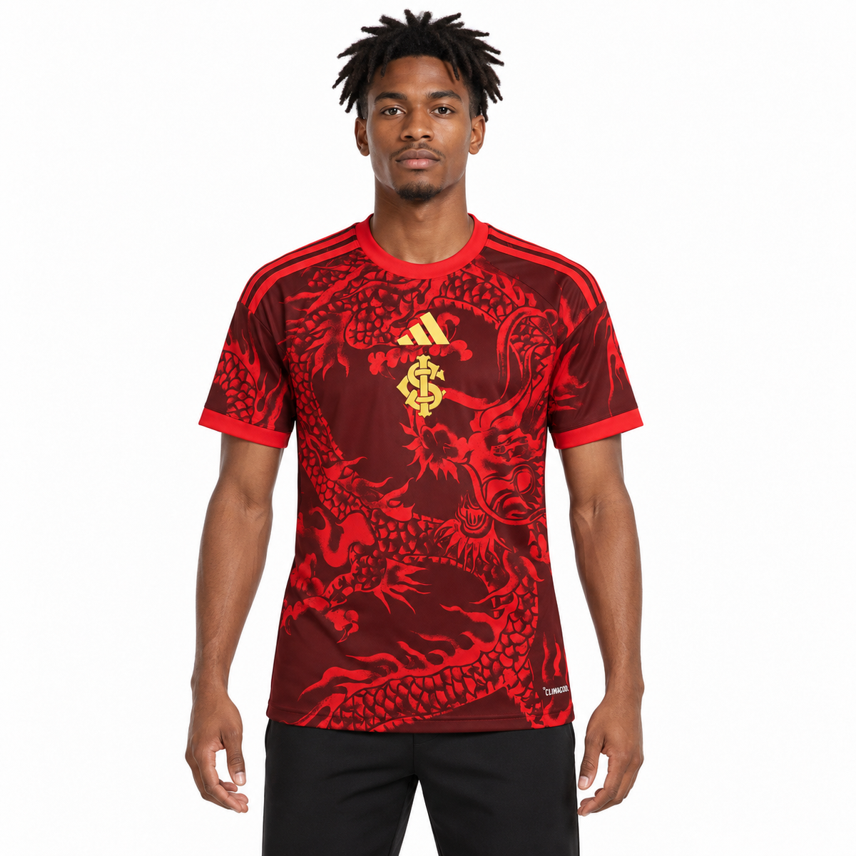 Camisa Internacional Third 26/27 Torcedor Masculina - Vermelha — modelo de frente