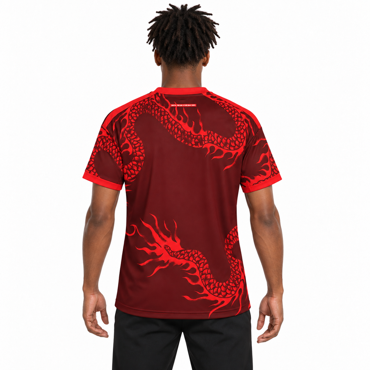 Camisa Internacional Third 26/27 Torcedor Masculina - Vermelha — modelo de costas