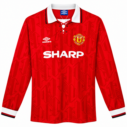 Camisa Manchester United 1992/94 Retrô Masculina Manga Longa - Imagem 3