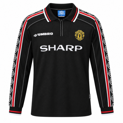 Camisa Manchester United Away 1998/99 Retrô Masculina Manga Longa - Imagem 3