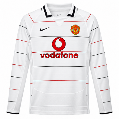 Camisa Manchester United Away 2003/04 Retrô Masculina Manga Longa - Imagem 3