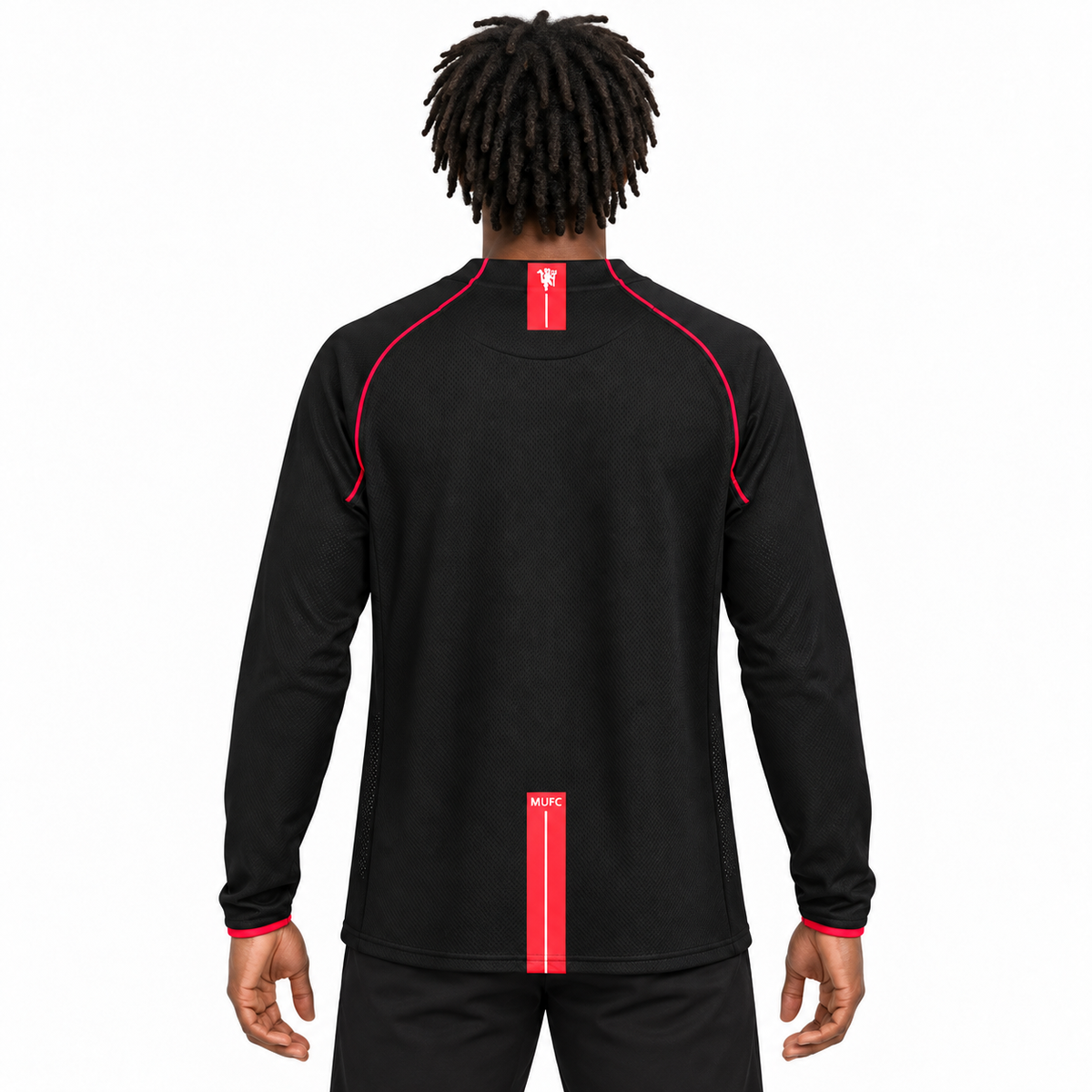 Camisa Manchester United Away 2007/08 Retrô Masculina Manga Longa - Imagem 2