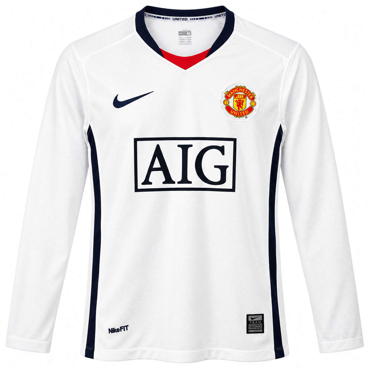 Camisa Manchester United Away 2008/09 Retrô Masculina Manga Longa - Imagem 3