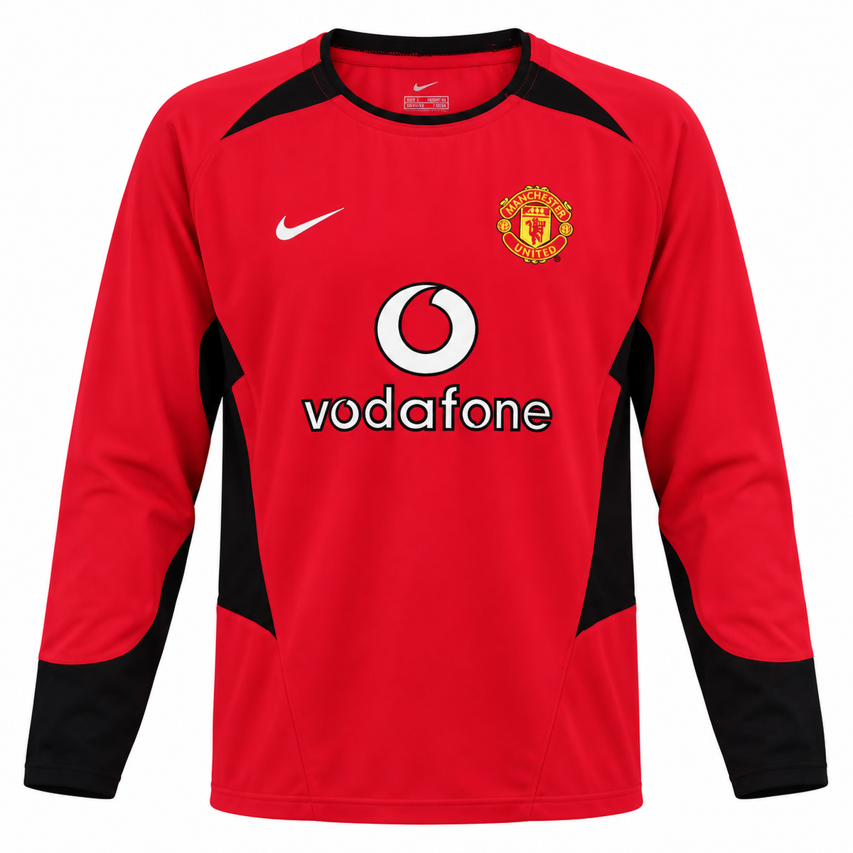 Camisa Manchester United Home 2002/04 Retrô Masculina Manga Longa - Imagem 3