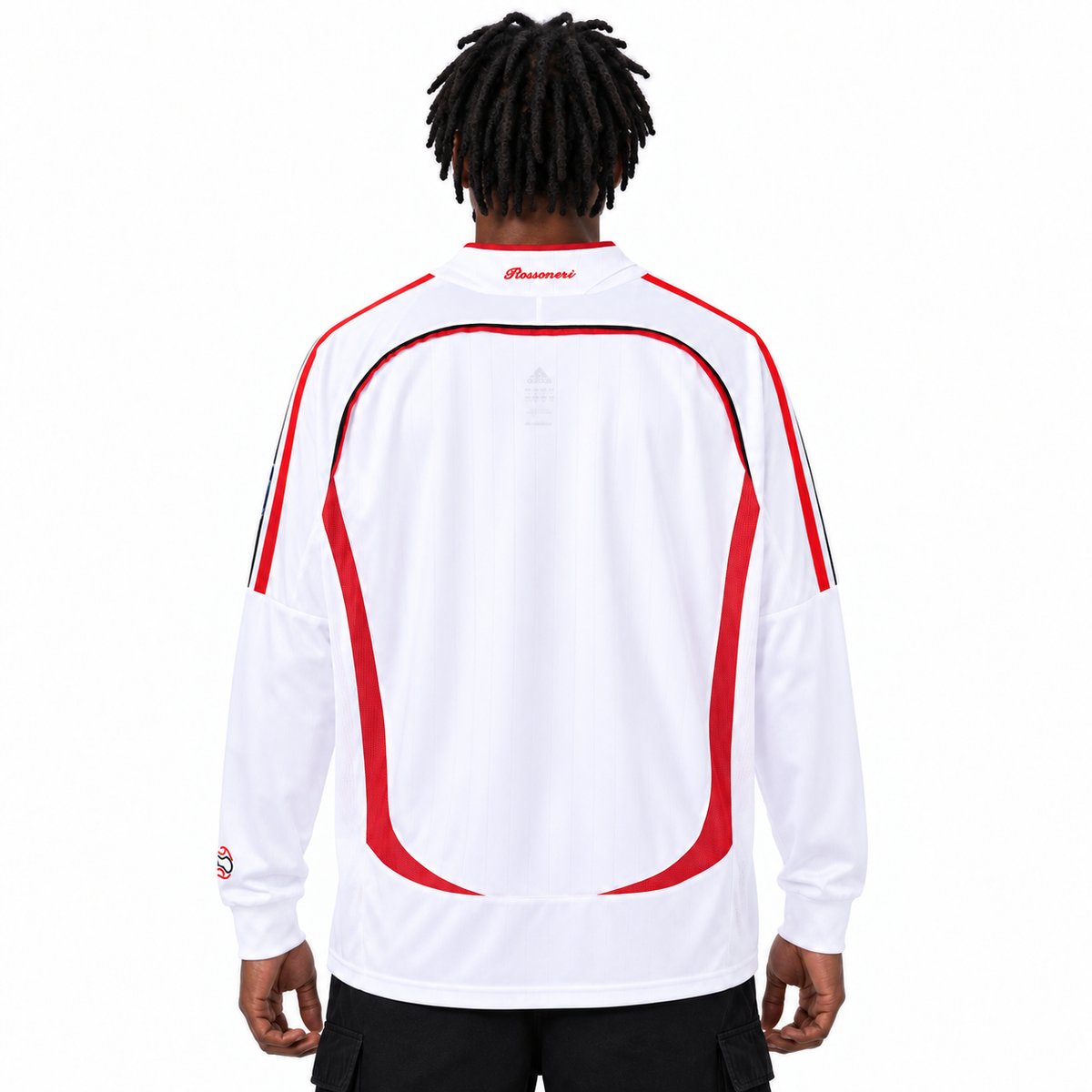Camisa Milan Away 2006/07 Retrô Masculina Final da Champions Manga Longa - Branca