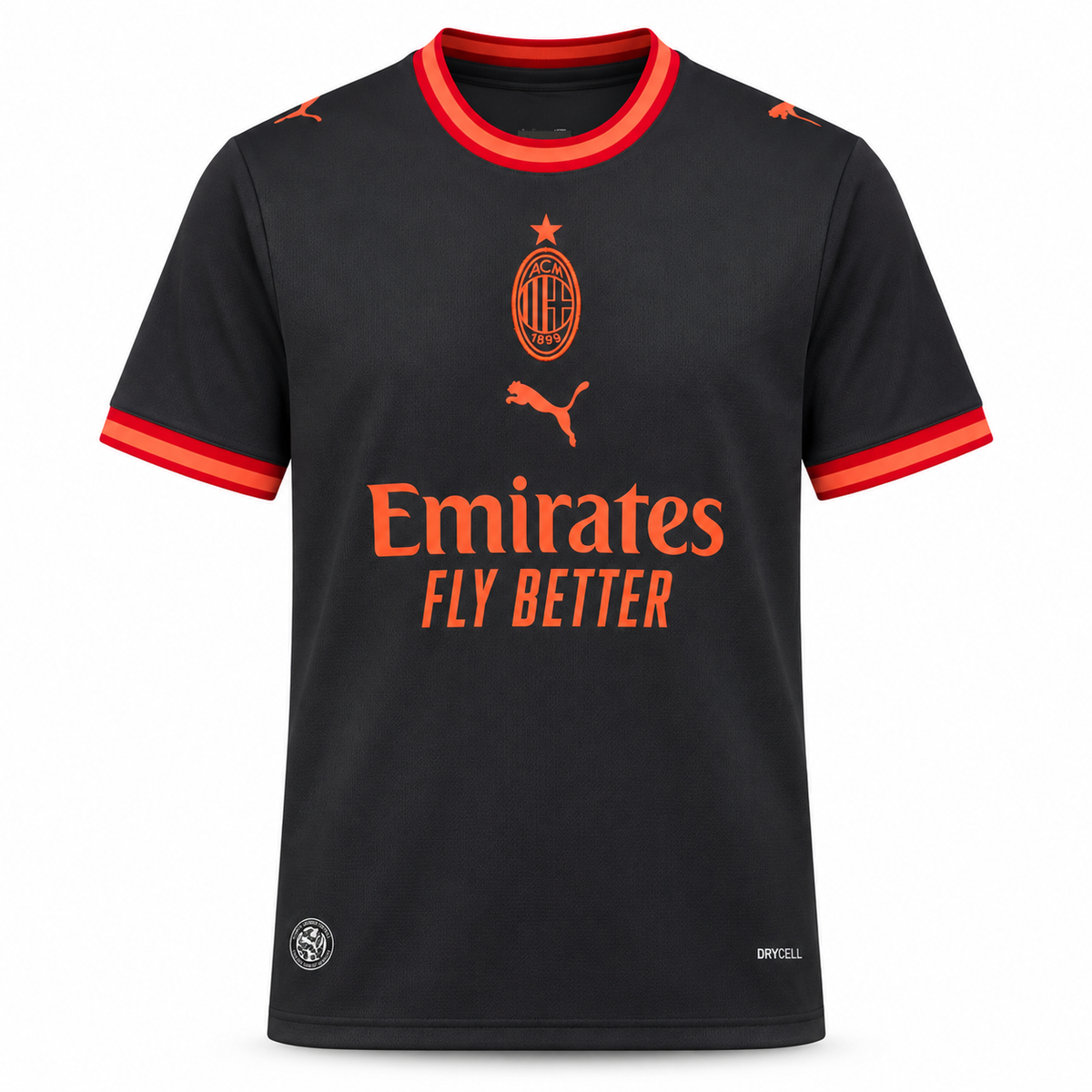Camisa Milan Third 26/27 Torcedor Masculina - Preta — camisa de frente