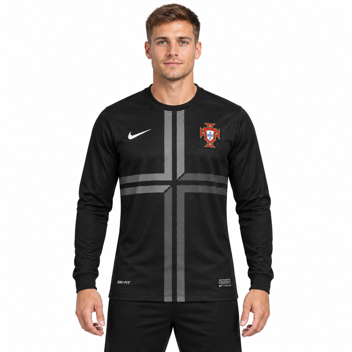 Camisa Portugal Away 12/13 Retrô Masculina Manga Longa - Imagem 1