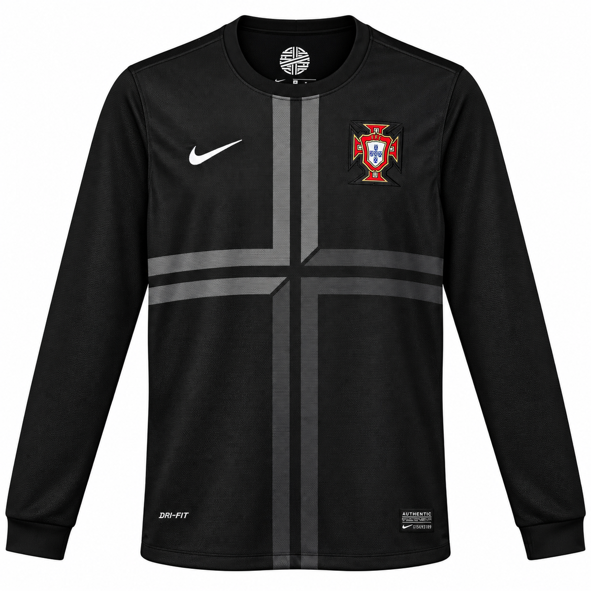Camisa Portugal Away 12/13 Retrô Masculina Manga Longa - Imagem 3