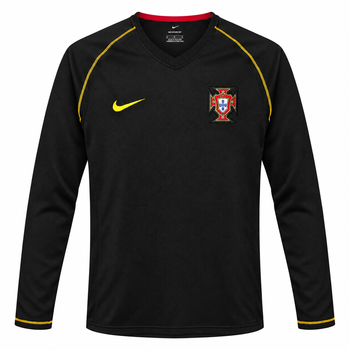 Camisa Portugal Away 2006 Retrô Masculina Manga Longa - Imagem 3
