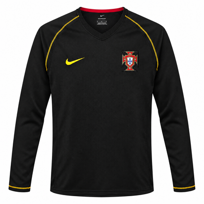 Camisa Portugal Away 2006 Retrô Masculina Manga Longa - Imagem 3