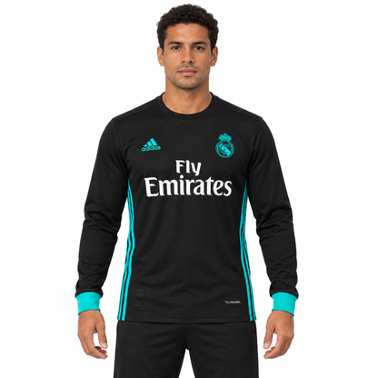 Camisa Real Madrid Away 17/18 Retrô Masculina Manga Longa - Imagem 1