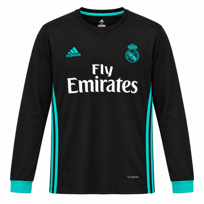 Camisa Real Madrid Away 17/18 Retrô Masculina Manga Longa - Imagem 3