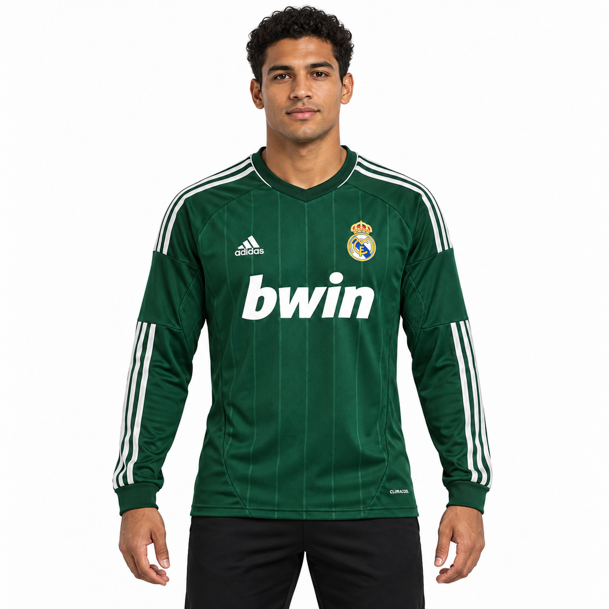 Camisa Real Madrid Away 2012/13 Retrô Masculina Manga Longa - Imagem 1