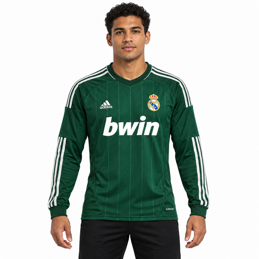 Camisa Real Madrid Away 2012/13 Retrô Masculina Manga Longa - Imagem 1