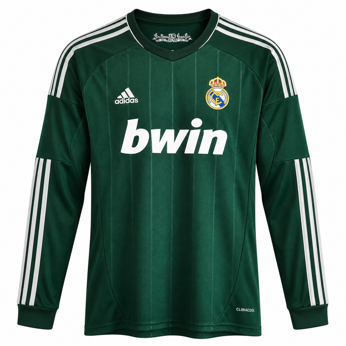 Camisa Real Madrid Away 2012/13 Retrô Masculina Manga Longa - Imagem 3