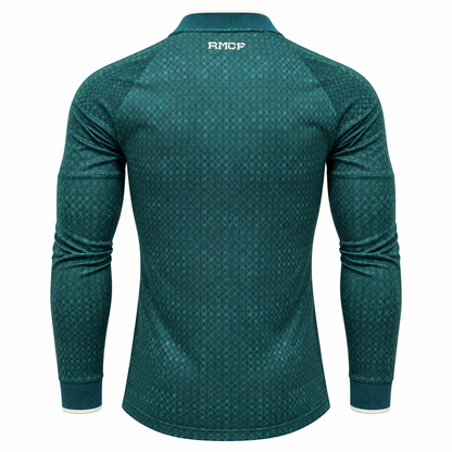 Camisa Real Madrid Away 26/27 Jogador Masculina Manga Longa - Verde — camisa de costas