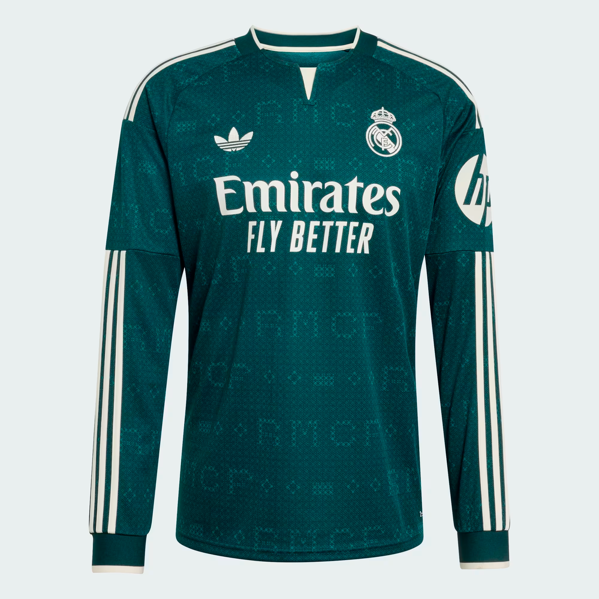 Camisa Real Madrid Away 26/27 Torcedor Masculina Manga Longa - Verde — camisa de frente