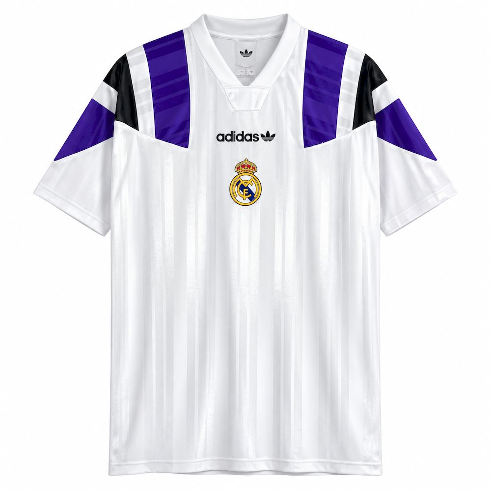 Camisa Real Madrid EQT Retrô Masculina - Branca — camisa de frente