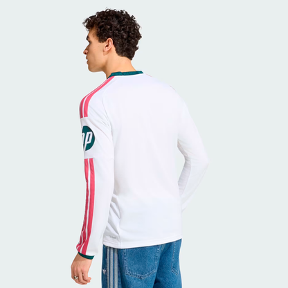 Camisa Real Madrid Home 26/27 Torcedor Masculina Manga Longa - Branca — modelo de costas