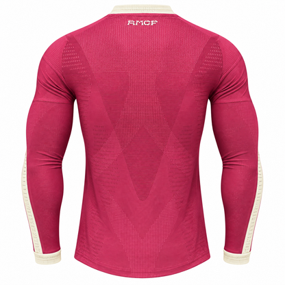 Camisa Real Madrid Third 26/27 Jogador Masculina Manga Longa - Rosa — camisa de costas
