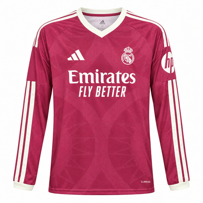 Camisa Real Madrid Third 26/27 Torcedor Masculina Manga Longa - Rosa — camisa de frente