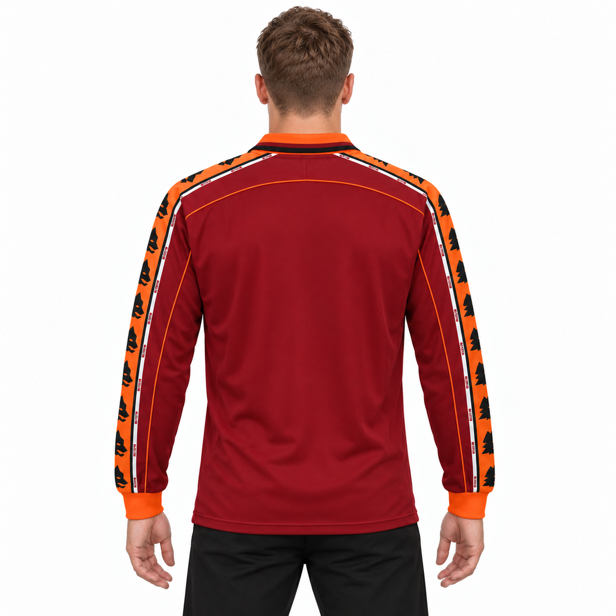 Camisa Roma Home 1998/99 Retrô Masculina Manga Longa - Imagem 2